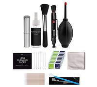 Andoer Kit profesional de limpieza de cámara Kit de limpieza del sensor con aireador APS-C Almohadillas de limpieza Bolígrafo de limpieza Paño de limpieza para la mayoría de los portátiles