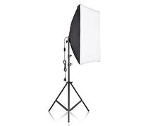 Andoer Kit Softbox de fotografía de estudio con Softbox 50 x 70 cm x 1 + trípode de metal 2 m x 1 para transmisión en directo, producto fotográfico de vídeo