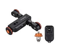 Andoer L4 Pro Cámara de Vídeo Dolly con Indicación Escala Eléctrica Pista Cursor Inalámbrico Mando a Distancia Recargable Batería 3 Velocidad Ajustable Mini (Negro)