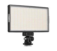 Andoer Lámpara de vídeo LED, panel de luz LED 3200-5600 K, luz de vídeo regulable con orificio de tornillo de 1/4 pulgadas, cabezal de bola para fotografía, estudio fotográfico, transmisión en vivo,