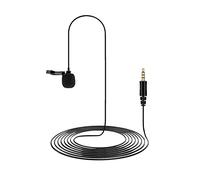 Andoer Lavalier - Micrófono omnidireccional con clip para conferencias, reuniones, grabación de cámara en directo, teléfono móvil, PC, portátil, color negro