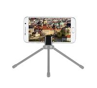 Andoer LC-12 Soporte de teléfono metálico Ajustable Mini Adaptador de trípode de la Abrazadera del teléfono Celular con 3pcs 1/4 "Agujeros del Tornillo para el resbalador Video del trípode