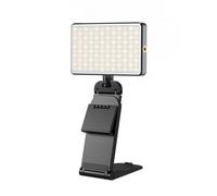 Andoer LED Luz Selfie, Luz Vlog portátil con Orificios roscados de 1/4" 2500K-9000K Regulable Luz de Video LED con Soporte de luz y Cable Tipo C para reuniones en línea Transmisión en Vivo Selfie