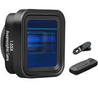 Andoer Lente anamórfica 1.55X para teléfono y cine con efecto deformación, compatible con iPhone 15/14/13/12/11