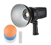 Andoer Luz de Estudio COB de 150 W Luz de Video LED 5500 K Regulable con filtros de Color Control Remoto Batería Serie NP-F Adaptador de CA Fuente de alimentación para Fotografía de Estudio