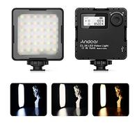 Andoer Luz de Vídeo LED 2800K-8500K Luz de Fotografía de Temperatura de Doble Color de Cámara Ajustable con 3 Soportes de Zapatos fríos y Cable Tipo-C para Cámara DSLR iPhone Android dji Osmo Vlog