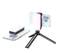 Andoer Luz de Video Profesional, LED Luz Selfie con Foldable Clips para Teléfono, 2500K-9000K Luz portátil con 2000mAh Recargable para Video, Streaming y Videoconferencia