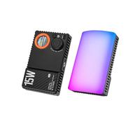 Andoer Luz Relleno Portátil K15RGB RGB, 15W 168 Luces Video LED 1800K 9000K Regulable, con Batería 2600mAh Carga Tipo C, para Fotografía Vlog Retrato Boda