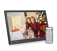 Andoer Marco de Fotos Digital de 15,6 Pulgadas, Pantalla IPS de 1920 * 1080 Admite Funciones de Foto/Video/música/Reloj/Calendario con Soporte Trasero Control Remoto