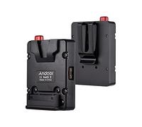 Andoer Mini Nano V-lock Mount Batería Fuente de alimentación Placa Hebilla de batería con suspensión estilo U para Mini V-Mount Batería