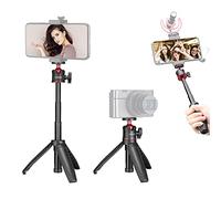 Andoer MT-08 Mini soporte de fotografía portátil con trípode de mesa extensible con cabeza de bola flexible de 1/4 de pulgada para montaje con tornillo para selfies de viaje