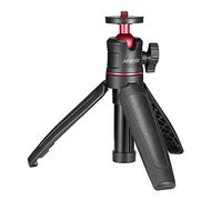 Andoer MT-08 - Mini trípode para teléfono móvil, trípode de escritorio extensible, soporte para fotografía de mano, trípode para selfie con cabezal de bola de 360°, fijación de tornillo de 1/4