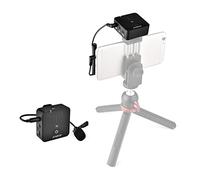 Andoer MX5 2.4G Sistema Micrófono de Grabación Inalámbrico con Transmisor Receptor Micrófono Lavalier con Clip 50M de Alcance efectivo Reemplazo de la Batería Integrada