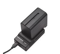 Andoer NP-F960/NP-F970 - Kit de batería y cargador para cámara (1 unidad, 7,2 V, 7800 mAh, batería recargable grande, con reemplazo de cable USB para NP-F550, F570, F750, F770, F960, F970)