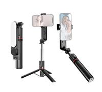 Andoer Palo Selfie Trípode, Extensible Selfie Stick de 43,7 Pulgadas con Clip para teléfono Luz de Relleno de Belleza Desmontable y Control Remoto Compatible con Sistema Android 4.4/iOS 5.1