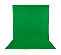 Andoer Pantalla Verde de 5 x 10 pies/1.6 x 3 m, Lavable a máquina, no Tejida, Pantalla Verde, Fondo Verde para Retrato, eliminación de Fondo, transmisión en Vivo, Youtube, Vlog Tiktok