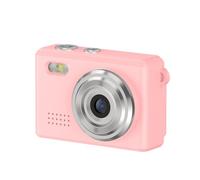 Andoer Pequeña Cámara Digital de Fotos, Video HD 1080P, hasta 12MP, Pantalla LED, 6 Filtros, con Luz LED para Documentación de Aprendizaje y Grabación de la Vida Diaria (Rosa)