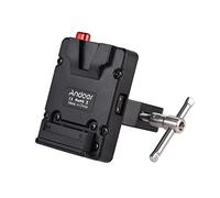 Andoer Placa adaptador de fuente de alimentación de batería con abrazadera de alicates para mini batería de montaje en V