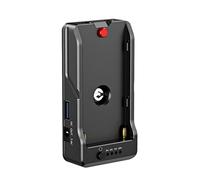 Andoer Placa adaptador para batería ligera NP-F Adaptador para cargador con Type-C Charging Port USB Outputs Cold Shoe Adapter 1/4 Inch Screw Hole for NP-F550 F750 F970 Batteries for BMPCC
