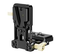 Andoer Placa de Batería V-Mount Plegable Base Arca Liberación Rápida para Cámaras DSLR con 1/4-20 y 3/8-16 Tornillos 180° Giratorio Almacenamiento Fácil