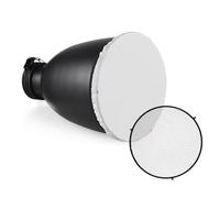 Andoer Plato de belleza de 11.6 pulgadas con soporte Profoto Tele-Zoom Reflector Difusor Lámpara Pantalla Plato con rejilla de panal de abeja de 60° y calcetín difusor para Profoto Mount Studio Strobe