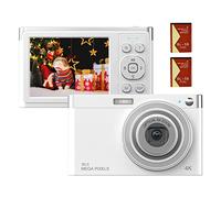 Andoer portátil 4K cámara digital videocámara 50MP 2.88 pulgadas pantalla IPS enfoque automático zoom 16X (8X óptico y 8X digital) detección facial anti-sacudida flash incorporado