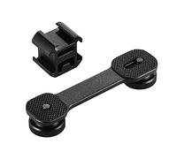 Andoer PT-3 Soporte de micrófono ligero para cámara de zapata fría con orificios de tornillo de 1/4 de pulgada para trípode estabilizador