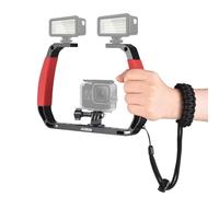 Andoer Rig de cámara de acción para buceo subacuático, estabilizador de mano con monturas de zapata fría, compatible con GoPro Hero 12/11/10, DJI Osmo Action 4/3/2, Insta360