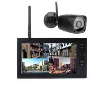 Andoer Sistema de cámara de seguridad inalámbrica DVR con cámara 720P y monitor LCD de 7 pulgadas Grabación de video manual/en bucle Visión nocturna Alcance de transmisión 30 m para el hogar, el