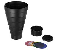 Andoer Snoot con Rejilla de Nido de Abeja 5pcs Color Juego de Filtro para Elinchrom/Impacto EX/Calumet Génesis/Interfit EX Flash Strobe