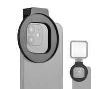 Andoer Soporte de filtro de teléfono de 67 mm, clip de filtro de lente roscada, metal con soporte para zapata fría para teléfono 15/14/13/12