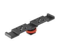 Andoer Soporte de Placa de Montaje de Zapata fría Triple de Aluminio para Montaje de luz LED de micrófono de cámara