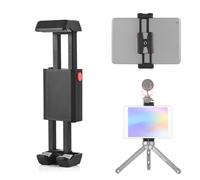 Andoer Soporte de trípode Universal para teléfono y Tableta Soporte Ajustable para Tableta Abrazadera para teléfono Clip para teléfono y Almohadilla con Soporte de Zapata fría