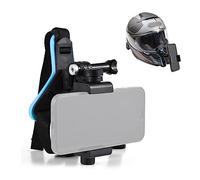 Andoer Soporte para Casco para cámara Soporte para Casco para cámara de acción con Adaptador Clip para teléfono móvil Compatible con cámara de acción GoPro Hero/dji Osmo/AKASO