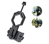 Andoer Soporte para teléfono móvil adaptador telescopio soporte de aleación de aluminio y plástico multifunción universal para microscopio espectivo monocular monocular astronómico negro