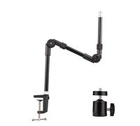 Andoer ST-01 Soporte de montaje de escritorio plegable flexible Soporte de metal con tornillo de 1/4 pulgadas Adaptador de cabeza esférica 3kg Capacidad de carga para luz de llenado Anillo LED Luz Cámara web Smartphone
