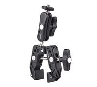 Andoer Super Clamp con Mini Brazo Magico, Súper Abrazadera con Mini Rotula, Roscas de 1/4 Pulgadas y 3/8 Pulgadas para cámaras GoPro Hero 11/10/9/8 DSLR Smartphone