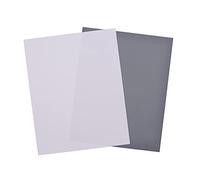 Andoer Tarjeta de balance de blancos de tamaño grande de 25 x 20 cm, tarjeta blanca + juego de tarjetas grises, tarjeta de fotografía de exposición del 18% para fotografía digital, fotografía de
