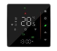 Andoer Termostato Inteligente WiFi Controlador de Temperatura Programable semanalmente Compatible con Alexa/Google Home para calefacción eléctrica por Suelo Radiante 16A Negro