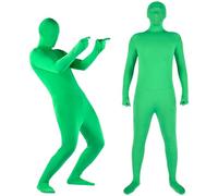 Andoer Traje de Cuerpo Entero Verde para Fotografía, Cromakey, Unisex, Adultos, Elástico, Disfraz para Foto, Festivales, Cosplay, Carnaval, 180 cm