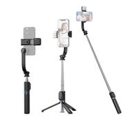Andoer Trípode de palo selfie de 107 cm, barra de selfie mejorada giratoria 360° con clip para teléfono, luz de relleno portátil y mando a distancia, compatible con sistema Android 4.4/iOS 5.1
