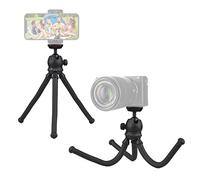 Andoer Trípode de pulpo flexible de tubo suave para escritorio, con 2 tornillos de altura ajustable de 1/4 pulgadas para cámara, videocámara, smartphone, luz de vídeo, 2 kg de capacidad de carga