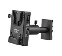 Andoer V-Lock - Placa de batería de montaje en V a BP-U adaptador de batería simulado con varilla ajustable de repuesto para videocámaras Sony