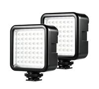 Andoer W49 LED Luz de Video Regulable, 6000K Mini Luz de Cámara, Panel de luz LED con Zapata Compatible con Canon Nikon Sony A7 DSLR para Fotografía, 2 Piezas