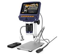 Andonstar AD106S Microscopio digital USB con pantalla LCD de 4.3 pulgadas, 200X para soldadura de PCB, cámara de microscopio para monedas con 8 luces LED ajustables