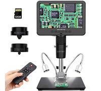 Andonstar AD246S-M Microscopio Digital HDMI 2000x para Adultos, 3 Lentes 2160P UHD de grabación de vídeo, 7 Pulgadas LCD para Soldadura, Kit biológico, Compatible con Windows