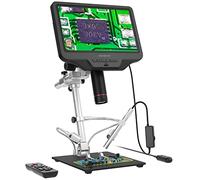 Andonstar Microscopio digital HDMI AD409 Pro con endoscopio, microscopio de soldadura de pantalla LCD de 10,1 pulgadas, cámara de microscopio electrónico USB 300X para soldadura de PCB, colección de …