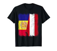 Andorra Austria Media Bandera Patrimonio Austriaco andorrano Camiseta
