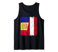 Andorra Austria Media Bandera Patrimonio Austriaco andorrano Camiseta sin Mangas
