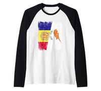 Andorra Chipre Media Bandera Patrimonio Andorrano-chipriota Camiseta Manga Raglan